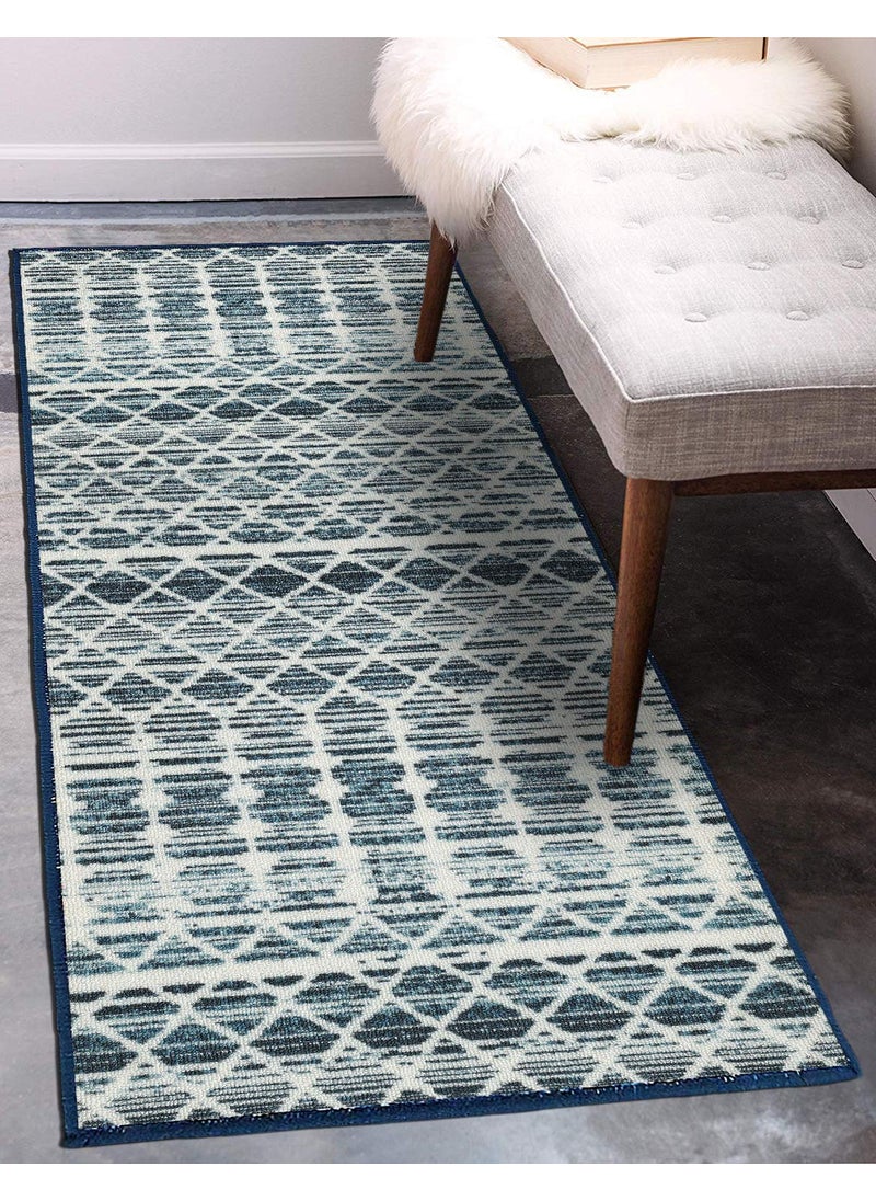 Status Contract Status Contract 3D Printed Perfect Rugs for Living Area | Rug and for Bedroom |Rug and for ining Table Rug Floor with Anti Slip Backing (22 x 55, Grey White)  - Image 4
