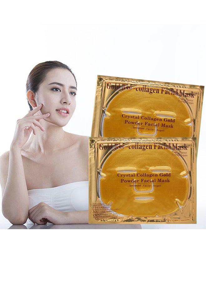 3PCS 24k Gold Gel Collagen Crystal Facial Masks, Anti Aging Puffiness Anti Wrinkle Moisturizing Deep Tissue Rejuvenation and Hydrates Skin - Image 2