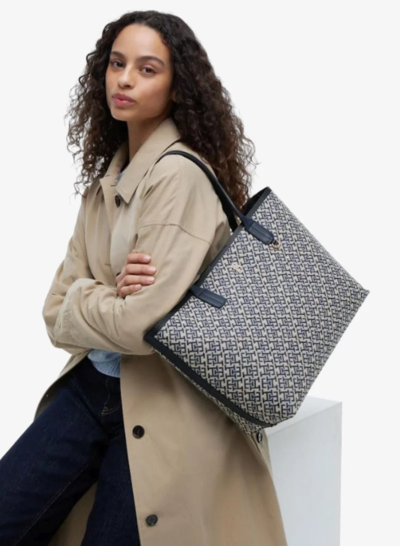 TOMMY HILFIGER Monogram Jacquard Tote Bag