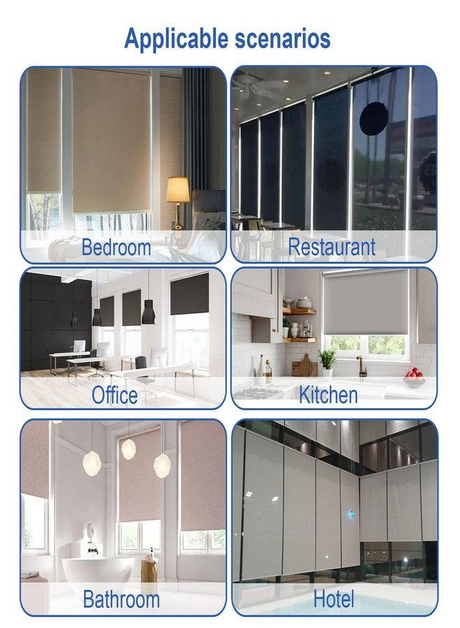 روییيس طقم استبدال قابض ستائر الرول مقاس 1 1/2 بوصة (38 مم) مع سلسلة خرز بلاستيكية، وسدادة طرفية، وأقواس معدنية، وموصلات سلسلة الخرز. - Image 5