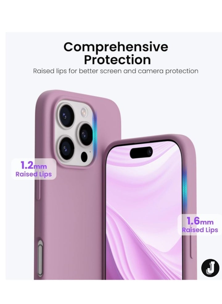 JAJEEK "Premium Soft Liquid Silicone Case for iPhone 16 Pro – Silky Soft Touch Full-Body Protective Bumper (Black Currant)" - Image 4