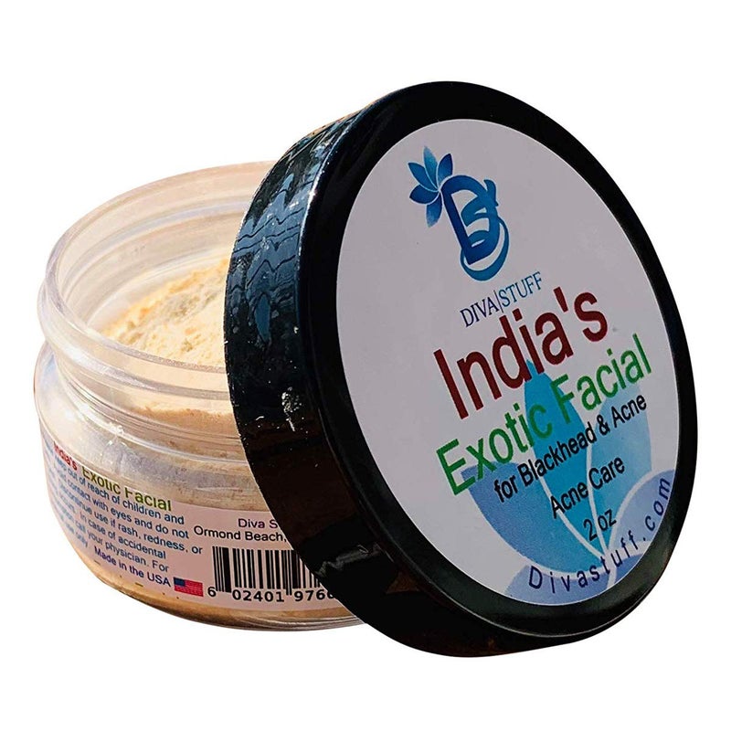 Diva Stuff Indias Exotic Turmeric Facial Scrub for Blackheads and Acne 2 oz Made in the USA