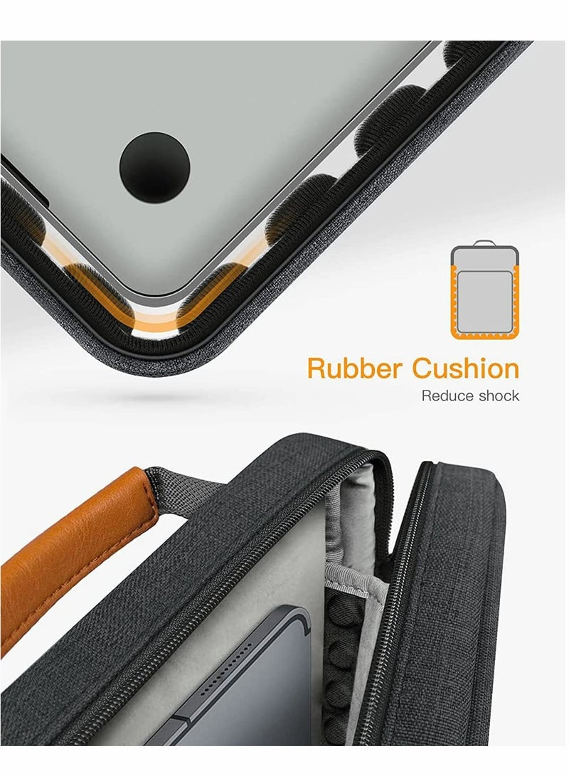 Tablet Case Shoulder Bag Compatible with iPad Pro 11 M1 2021/2020, iPad Air 4 10.9 /iPad 10.2 with Keyboard, Accessories Pocket, Carrying Sleeve for iPad Pencil, Cables  - Image 3