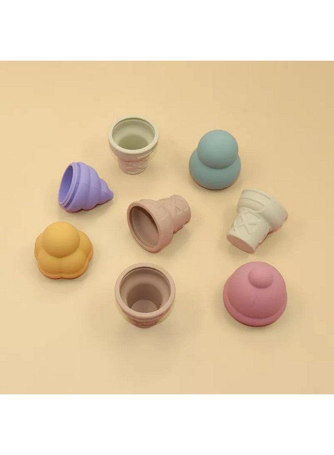 BrushinBella Silicone Bath Toy 4-Pack - Cleanable Silicone Montessori Toys - Bath Toys Dishwasher-Safe - Toddler Tub Toys - Baby Bath Essentials - Image 4