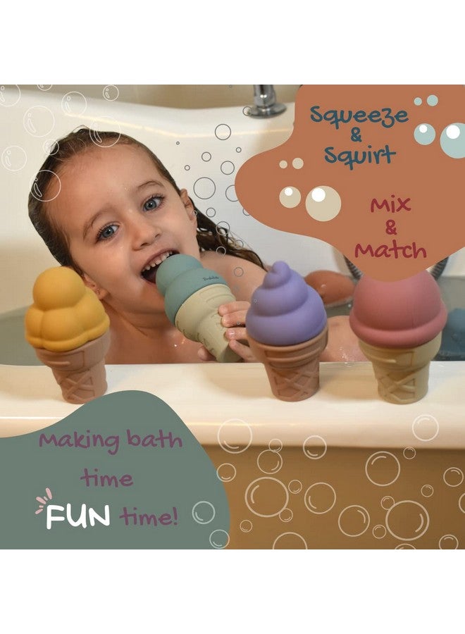 BrushinBella Silicone Bath Toy 4-Pack - Cleanable Silicone Montessori Toys - Bath Toys Dishwasher-Safe - Toddler Tub Toys - Baby Bath Essentials - Image 3