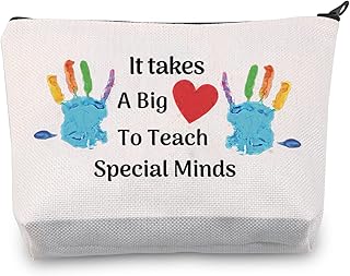 LEVLO Teachers Appreciation Gifts It Takes A Big Heart to Teach Special Minds Cosmetic Bag TeacherÃ¢â‚¬â„¢s Day (to - Image 1