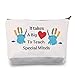 LEVLO Teachers Appreciation Gifts It Takes A Big Heart to Teach Special Minds Cosmetic Bag TeacherÃ¢â‚¬â„¢s Day (to - Image 2