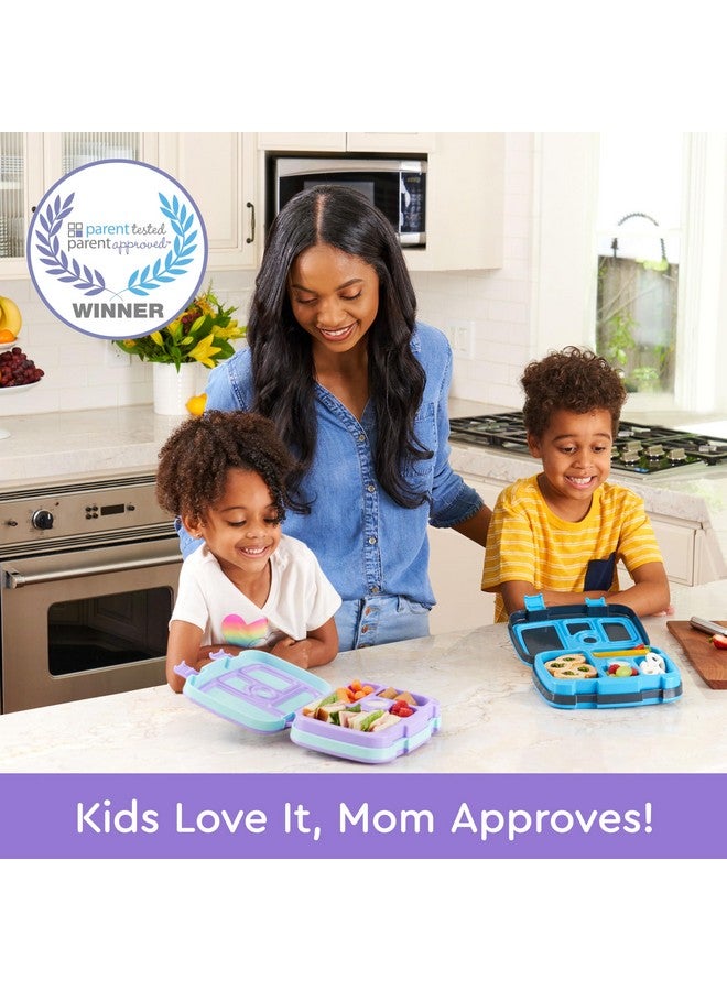 Bentgo Kids Prints Leak-Proof, 5-Compartment Bento-Style Kids Lunch Box - Ideal Portion Sizes for Ages 3-7, Durable, Drop-Proof, Dishwasher Safe, & Made with BPA-Free Materials (Mermaids in the Sea) - Image 2