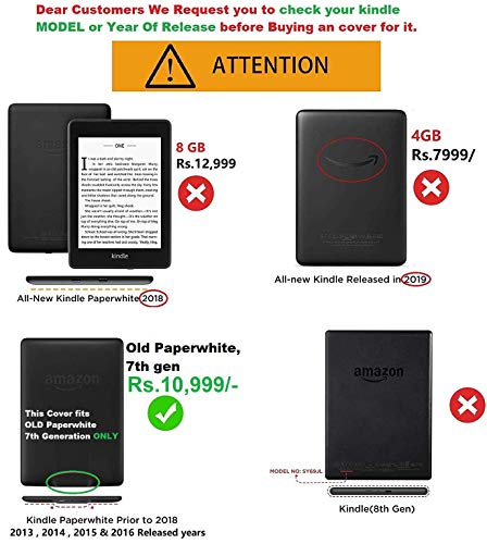 Moca Kindle Paperwhite case. Premium SmartShell Lightest Thinnest Protective PU Leather Case with (Auto Wake/Sleep) Folio Flip Case Flip Cover for Amazon Kindle Paperwhite 2012 , 2013 , 2014 and 2015 New 300 PPI Flip Cover Flip Case (Landscape) - Image 3