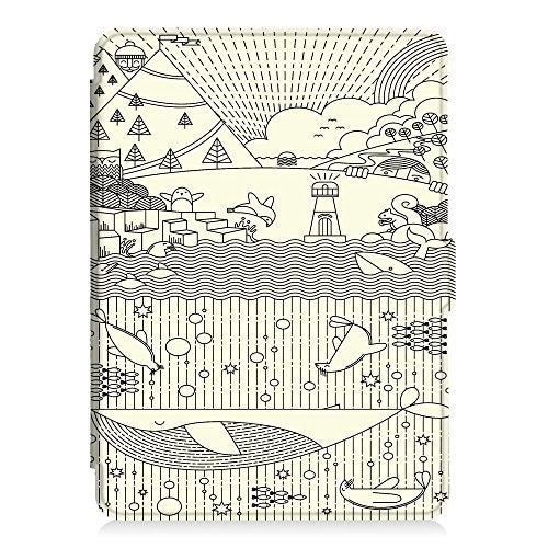 Moca Kindle Paperwhite case. Premium SmartShell Lightest Thinnest Protective PU Leather Case with (Auto Wake/Sleep) Folio Flip Case Flip Cover for Amazon Kindle Paperwhite 2012 , 2013 , 2014 and 2015 New 300 PPI Flip Cover Flip Case (Landscape) - Image 1
