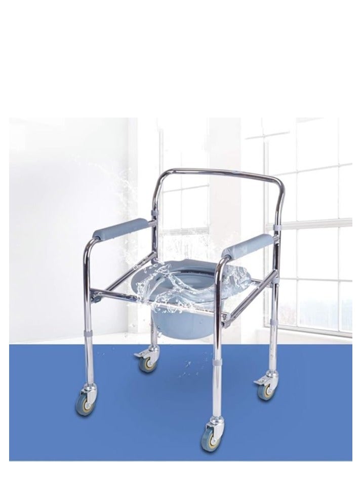 AKM Commode  Chair With Wheels - Image 3