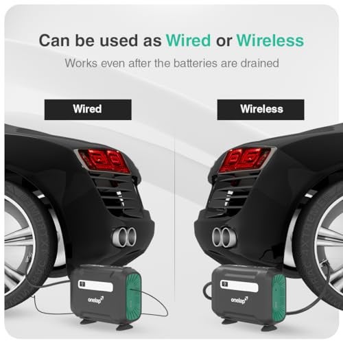 Onelap Quikflate Plus™ - Wired + Wireless (Real 7800 mAh Battery) SuperFast Digital Tyre Inflator with inbuilt Pressure Gauge for Cars, SUV, Bikes, Cycle, Balls, Balloons - Image 4