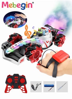 MEBEGIN Remote Control Car Toy with Light and Spray Function, 2.4 GHz Double Side Radio Control Drift Race Car, Gesture Sensing RC Stunt Car, Suitable for Various Roads, Ideal Gift for Kids Aged 6+  - Image 1