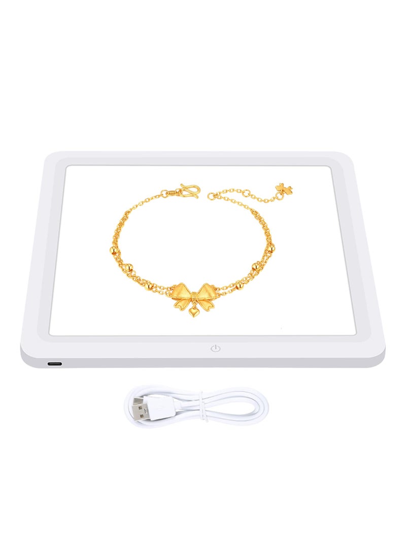 SYOSI 29cm Shadowless Light Panel, Ultra Bright LED Fill Light, USB-C, Touch Bottom, Ideal for Jewelry, Cosmetics, Handicraft Shooting, Drawing, Sketching, Diamond Painting - Image 1