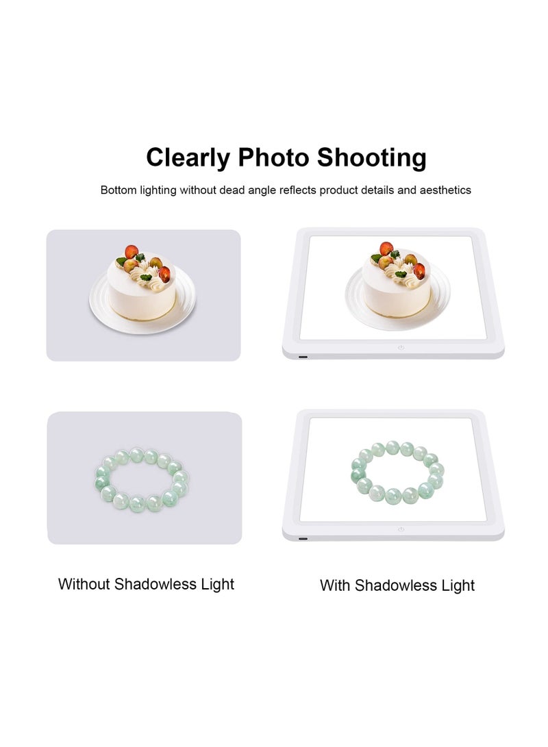 SYOSI 29cm Shadowless Light Panel, Ultra Bright LED Fill Light, USB-C, Touch Bottom, Ideal for Jewelry, Cosmetics, Handicraft Shooting, Drawing, Sketching, Diamond Painting - Image 3
