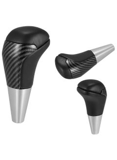 Captaintech Automatic Gear Shift Knob for Toyota Land Cruiser 4Runner Tundra Lexus LX 2003-2021 Stylish Black Faux Leather and Carbon Fiber Design  - Image 2