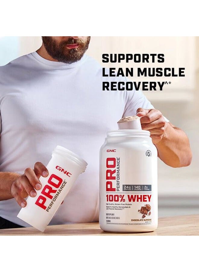 GNC Pro Performance 100% Whey Protein Powder | Supports Healthy Metabolism and Lean Muscle Recovery | Creamy Strawberry | 12 Servings - Image 4