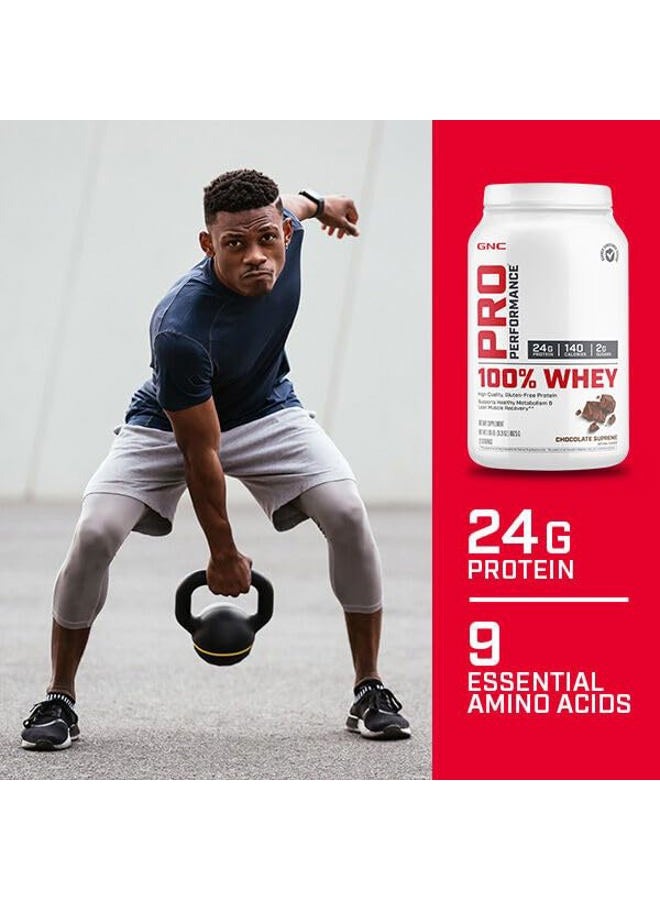 GNC Pro Performance 100% Whey Protein Powder | Supports Healthy Metabolism and Lean Muscle Recovery | Creamy Strawberry | 12 Servings - Image 3
