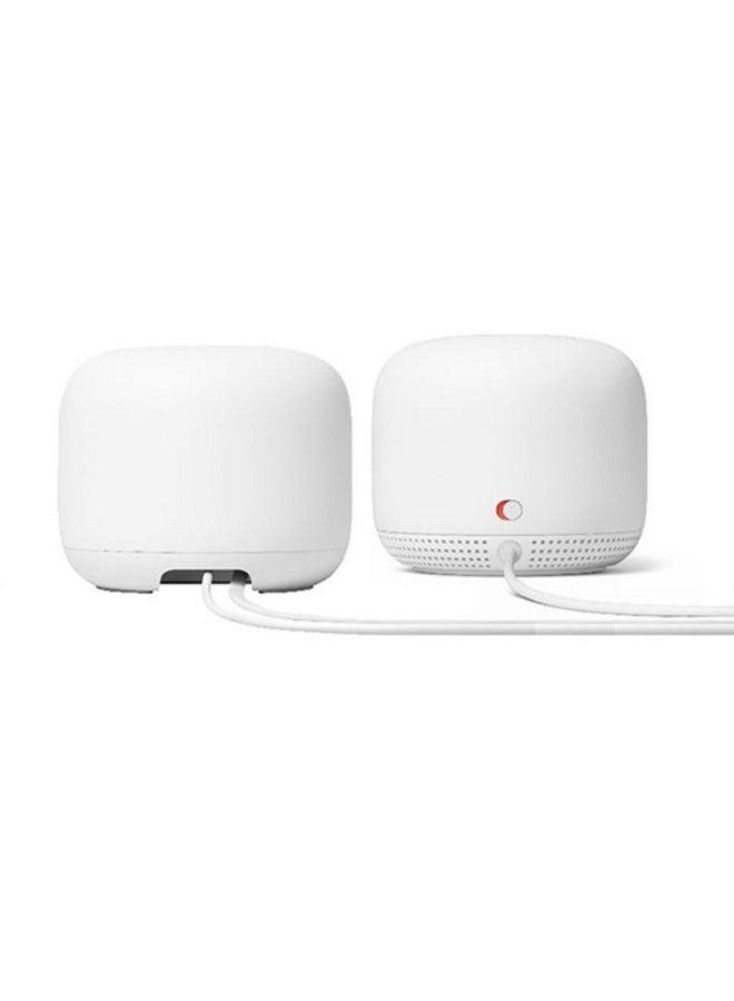 Google Nest WiFi Router and Point - White GA00822-US Snow - Image 1
