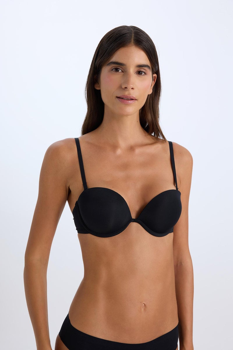 DeFacto Black Woman Fall in Love Strapless Bra Casual - Image 1