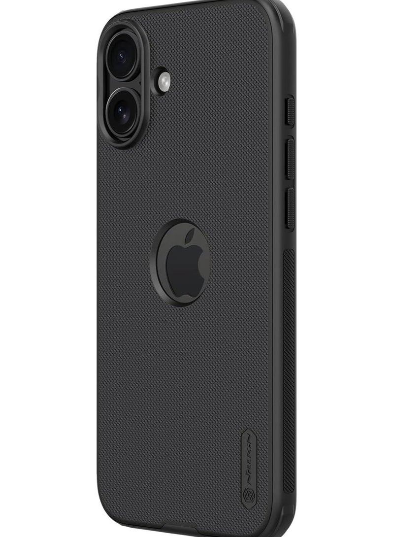 Nillkin Case Cover Super Frosted Pro  With Logo CutOut  Anti-Scratch & Slip  For Iphone 16 (Black) - Image 4