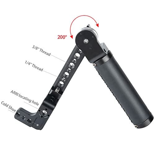 NICEYRIG Leather Handle Grip Kit for DJI Ronin S/SC / RSC2, 200 Degree Adjustment Handgrip with Rosette Mount Extension Bracket - 332 - Image 4