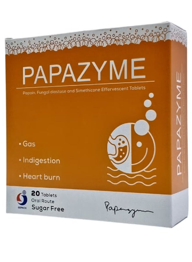 Papazyme Effervescent Tablets 20’s