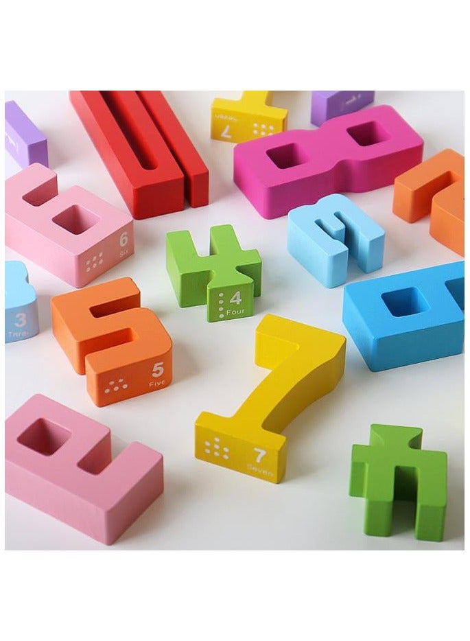 Wooden Number Building Blocks, Large Digit Blocks 1-10, 20 Pcs Math Blocks Number Toys for Kids, Educational Blocks for Toddlers, Toys to Learn Numbers for 3 Year Olds +  - Image 5