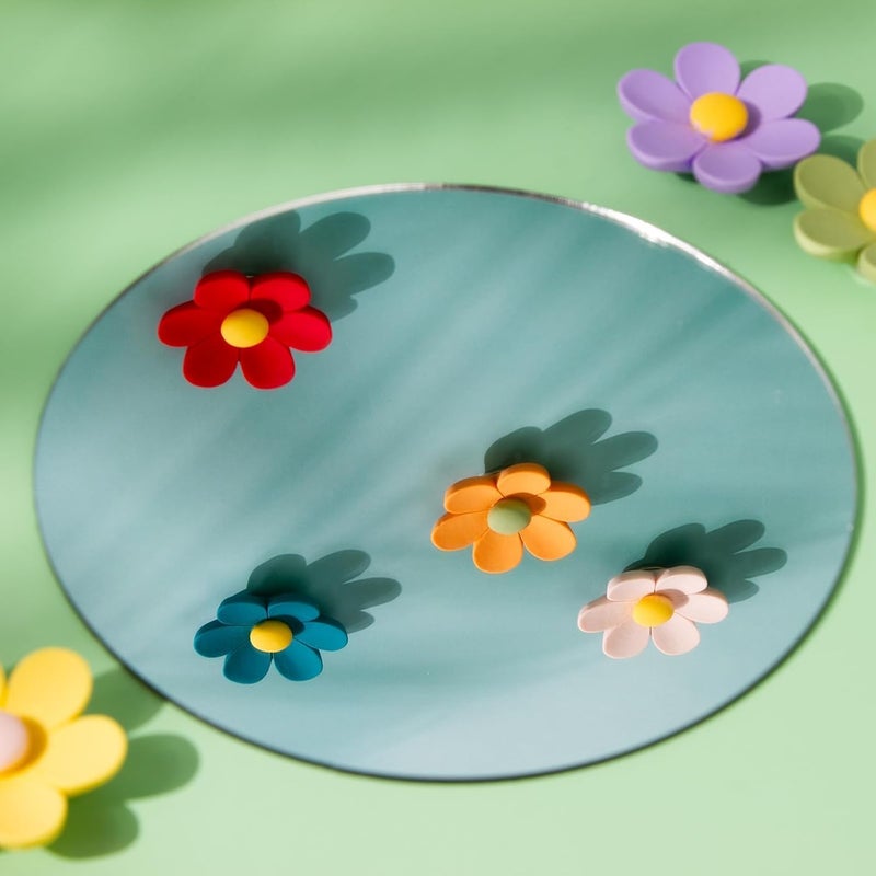 Sun Urs Large 3D Flower Cute Fridge Magnets for Locker, Colorful Strong Decorative Funny Refrigerator Magnets for Whiteboard, Kitchen, and Office (Large & 12 Colors) - Image 5