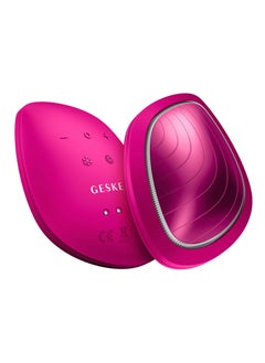 GESKE SmartAppGuided Sonic Warm & Cool Mask | 9 in 1 | Beauty LED Face Mask | Facial Glow | Full Spectrum LED Light | Best Face Massager | Vibrating Mask | Warm and Cold Skincare - Magenta  - Image 1