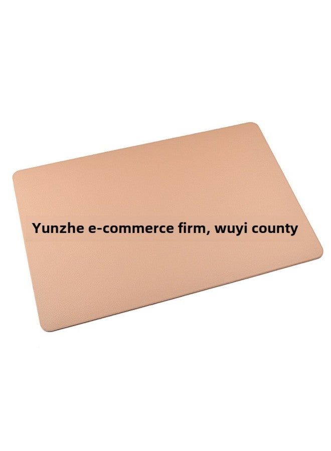 Nordic Style Double-sided Embossed Leather Dining Mat Home Use Waterproof Oil-resistant Table Mat Bowl Cup Utensil Dining-Color:Leather Lotus Root Starch  - Image 1