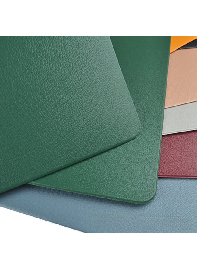 Nordic Style Double-sided Embossed Leather Dining Mat Home Use Waterproof Oil-resistant Table Mat Bowl Cup Utensil Dining-Color:Leather Lotus Root Starch  - Image 4