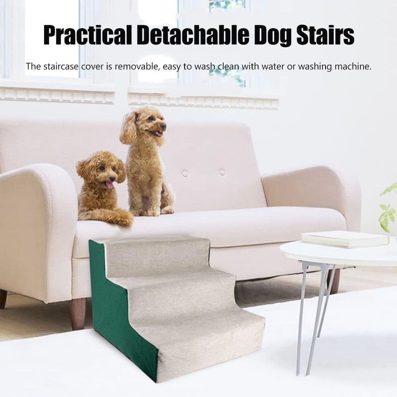 Detachable Dog Stairs 41x39x31cm Soft Slip - Proof Pet Steps Ramp for Small Medium Large Dogs and Cats - Easy Install, Removable Cover, Safe Climbing for Beds Couch - Image 2