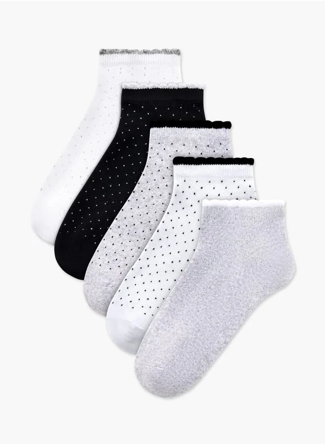 فلورا بيلا من شو إكسبرس Women's Assorted Ankle Length Socks - Set of 5