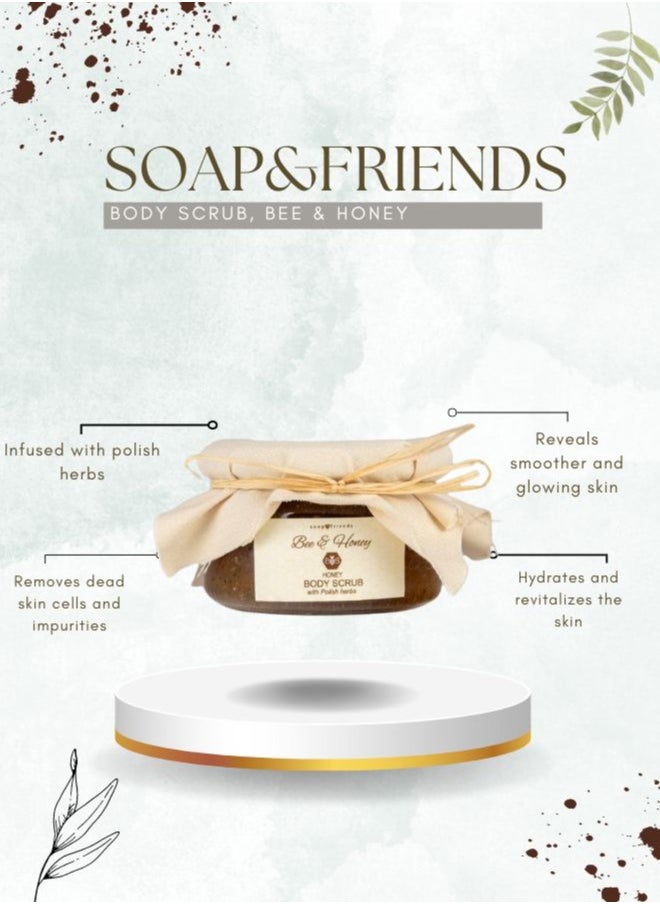Soap&Friends - Soap&Friends Body Scrub - Exfoliating Scrub with Bee and Honey and Polish Herbs, 200 ml - Image 1
