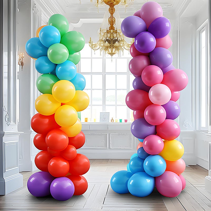Lechay Balloon Column Stand Set of 2, 6.6ft Balloon Arch Stand Adjustable Balloon Column kit with Base Telescopic for Baby Shower Wedding Birthday Graduation Party Decorations (2) - Image 5