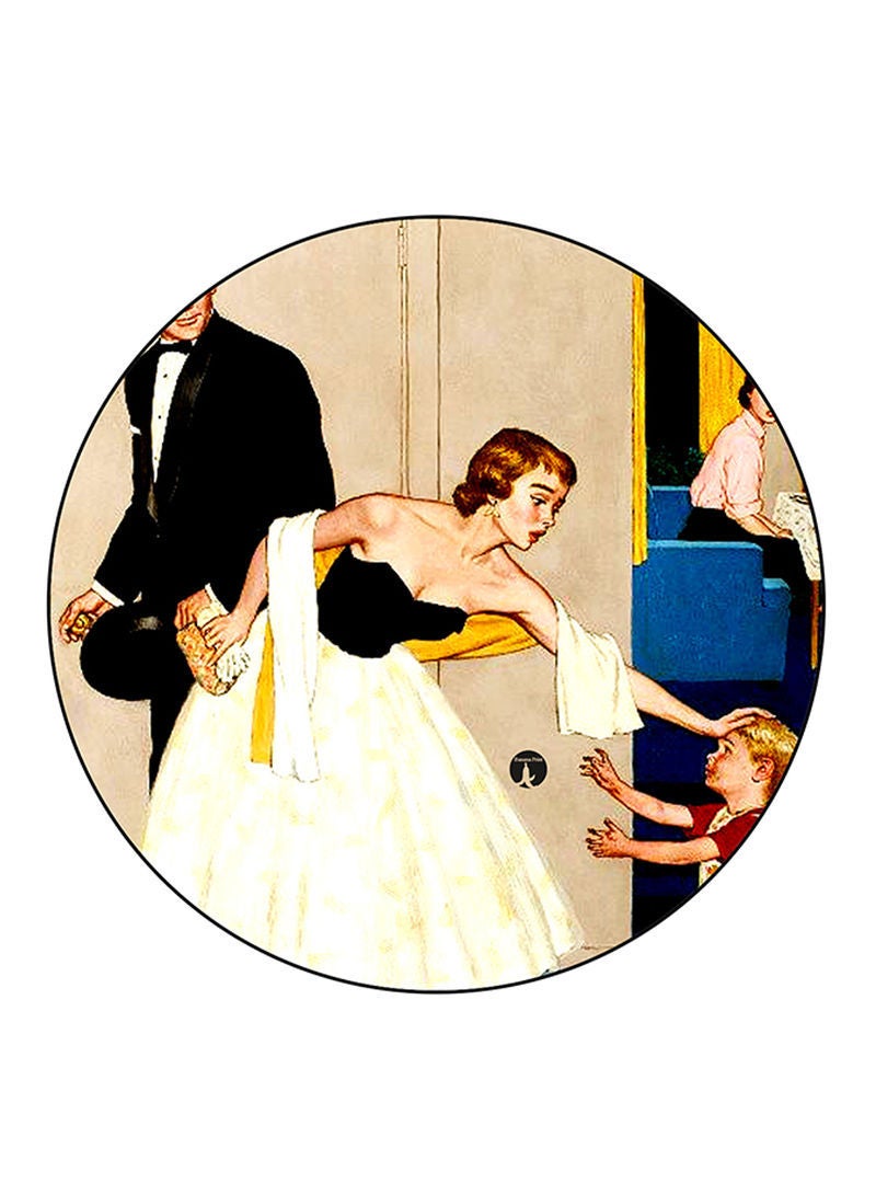 Vintage Art Printed Mouse Pad Multicolour