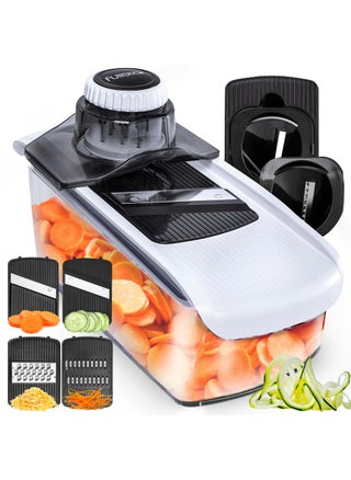 Fullstar Mandoline Slicer for Kitchen Fruit Cutter Cheese Grater Cucumber Slicer Veggie Spiralizer Food Cutter  Kitchen Gadgets with Safety Glove 6 in 1 White - pzsku/Z709E0F294F2F7841C2D2Z/45/1749490724/4667ec41-7ca8-47f3-ab22-d6fcb6fb4afc