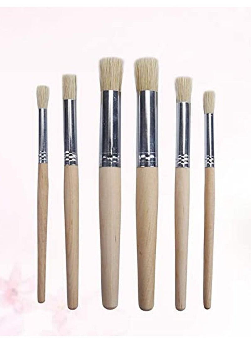 KASTWAVE Acrylic Paint Brush, Chalk Brushes, Painting Brush, Round Chalk Paint Brushes Paint Chip Brushes Painting Brushes with Wood Handle for Acrylic Watercolor Oil Painting - Image 4