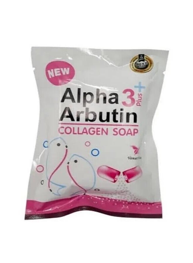 Alpha Arbutin Alpha 3 Plus Arbutin Collagen Whitening Soap Bars Soap Reduce Acne Scars 80g
