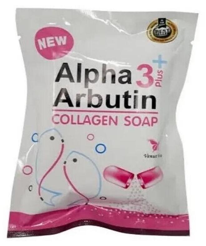 Alpha 3 Plus Arbutin Collagen Whitening Soap Bars Soap Reduce Acne Scars 80g
