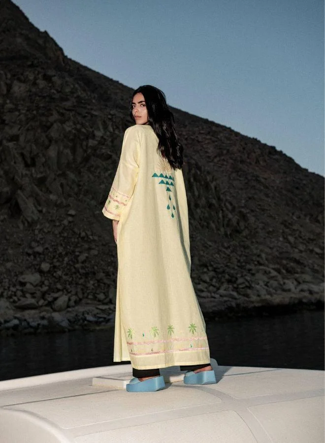 The Untitled Project The Luminous Lemon - Abaya & Scarf Set