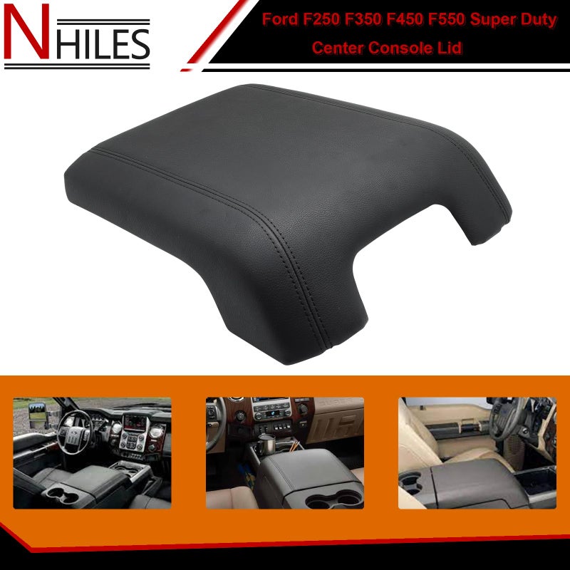 NHILES Black Center Console Lid Kit Replacement Compatible with F-250 Super Duty F-350 Super Duty F-450 Super Duty F-550 Super Duty 2011 2012 2013 2014 2015 2016 Replaces# BC3Z2806024AA - Image 3