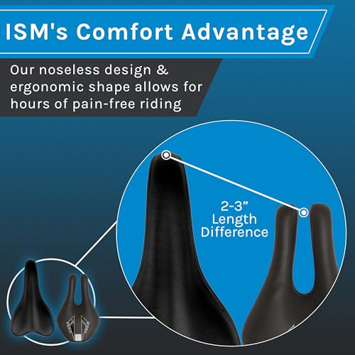 ISM PR 3.0 Noseless Bicycle Seat - Anatomic Relief Bicycle Saddle for Hybrid, Time Trial, Road, and Mountain Bikes - No Nose Bike Saddle for Reduced Numbness and Discomfort - Image 3