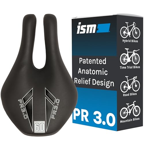ISM PR 3.0 Noseless Bicycle Seat - Anatomic Relief Bicycle Saddle for Hybrid, Time Trial, Road, and Mountain Bikes - No Nose Bike Saddle for Reduced Numbness and Discomfort - Image 1