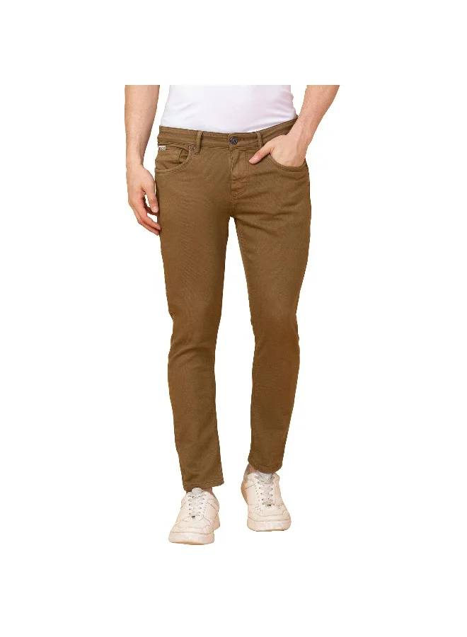 بيينغ هيومان Mens Camel Cropped Fit Denims