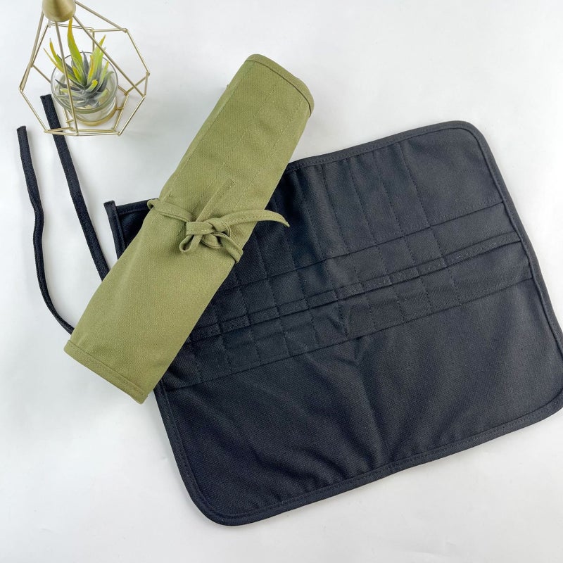 22-Hole pen curtain storage water chalk bag watercolor pen case canvas bag - Image 3