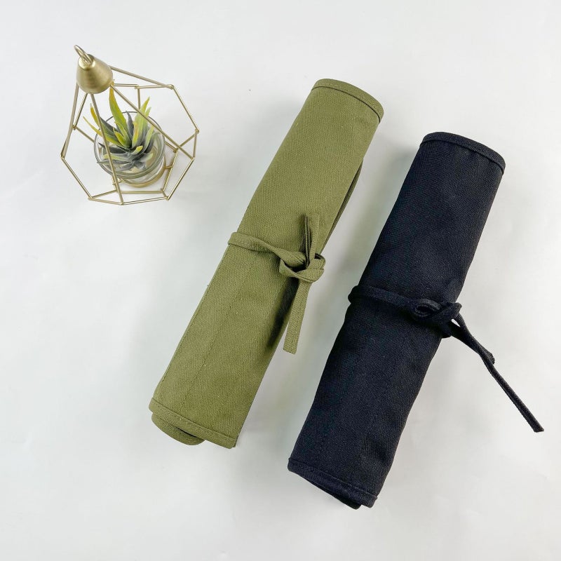 22-Hole pen curtain storage water chalk bag watercolor pen case canvas bag - Image 4