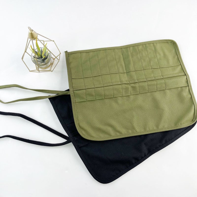 22-Hole pen curtain storage water chalk bag watercolor pen case canvas bag - Image 2