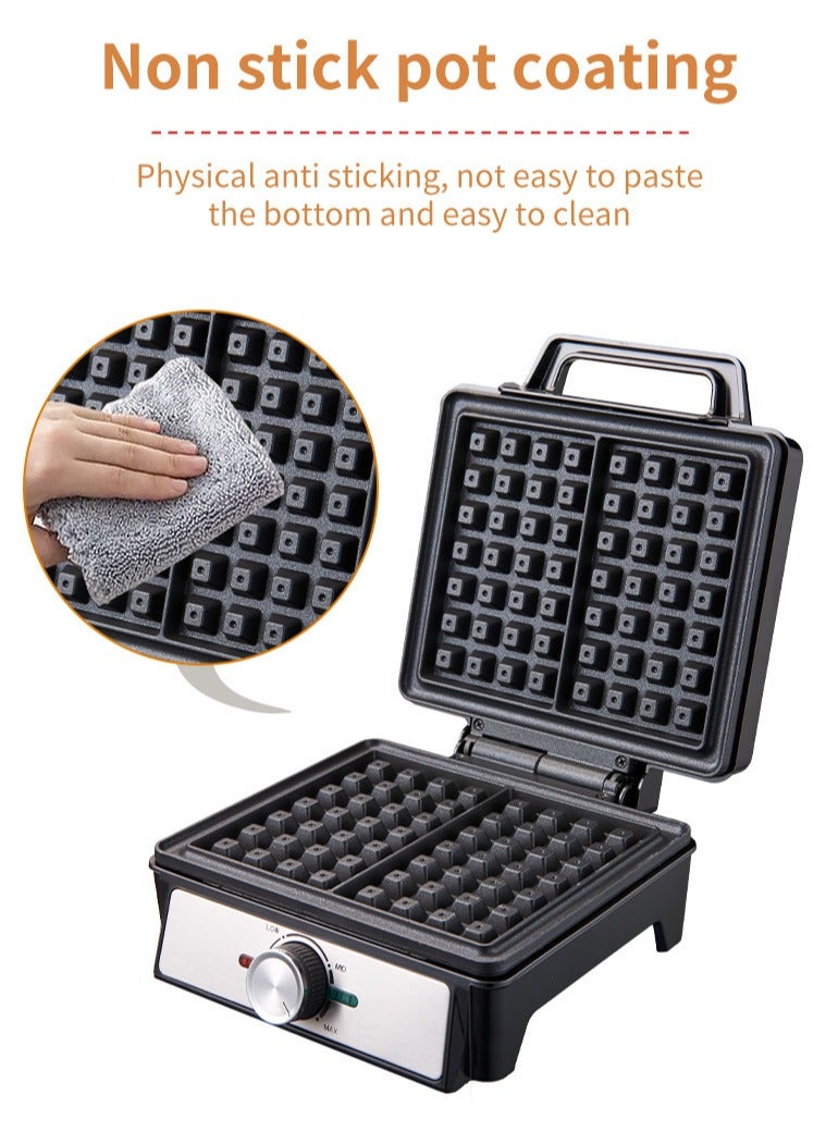 سوكاني ومصنع وافل، وخبز الإفطار، وآلة شطائر، وهو جهاز قادر على ضبط درجة الحرارة -شواية بانانيني، وطلاء غير لاصق، وشواء إفطار واحد - Image 4